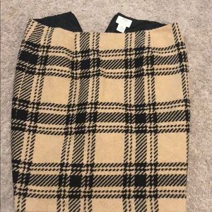 Plaid Wool Skirt